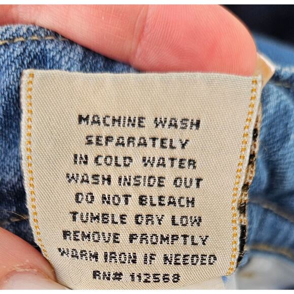 VTG Y2K 90s Miss Me Jeans 28 Bootcut Low Rise Boot Cut Floral Patch Distressed - Picture 11 of 16